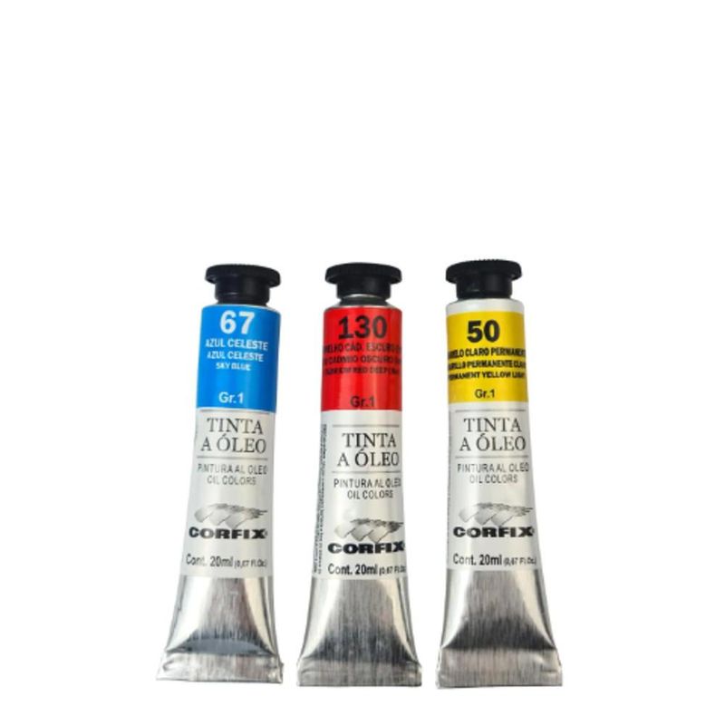 Tinta a Óleo Linha Artística e Artesanato GR 1 20ml Corfix (01 unidade)-48-Amarelo Limão Permanente