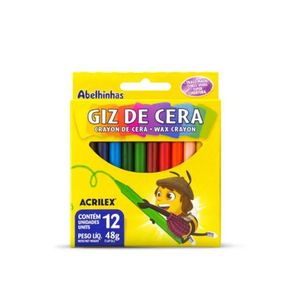 Giz de Cera Abelhinhas C/ 12 Cores 48gr Acrilex (12 unidades)