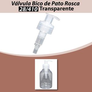 Válvula Bico de Pato Rosca 28/410 Transparente (01 unidade)