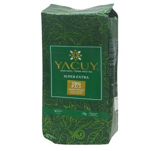 Erva-Mate Super Extra Tipo U.P.1 Padrão Uruguai Sabor Natural Yacuy (1kg)