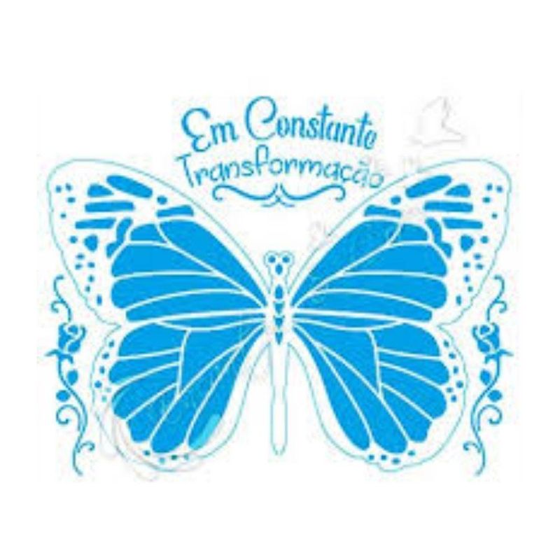 Stencil Simples de Acetato para Pintura 17x21cm Ref. STM-763 Borboleta em Constante Transformação Litoarte (01 Unidade)