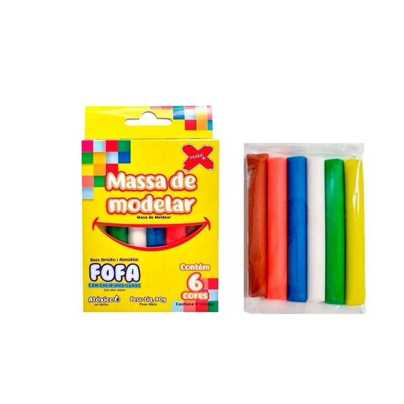 Massa-de-Modelar-para-Artesanato-6-Cores-Ref.--13276-Make---65-gramas-