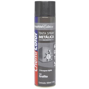 Tinta em Spray Metálica Uso Interno Chemi Color Edition Grafite 400ml Baston (01 unidade)