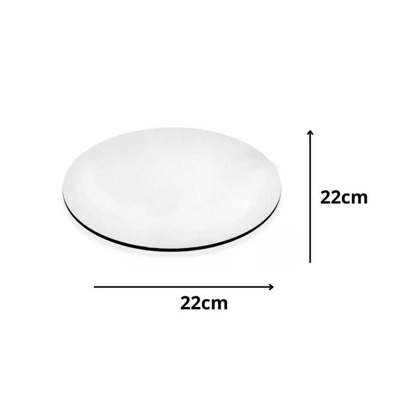 Cakeboard Tabuleiro Redondo Branco 22cm Ref.: CB3P-003 Litoarte (01 Unidade)