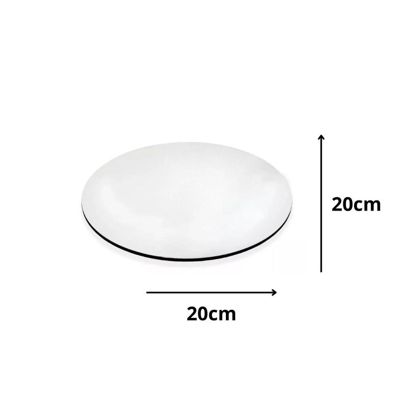 Cakeboard Tabuleiro Redondo Branco 20cm Ref.: CB3P-002 Litoarte (01 Unidade)