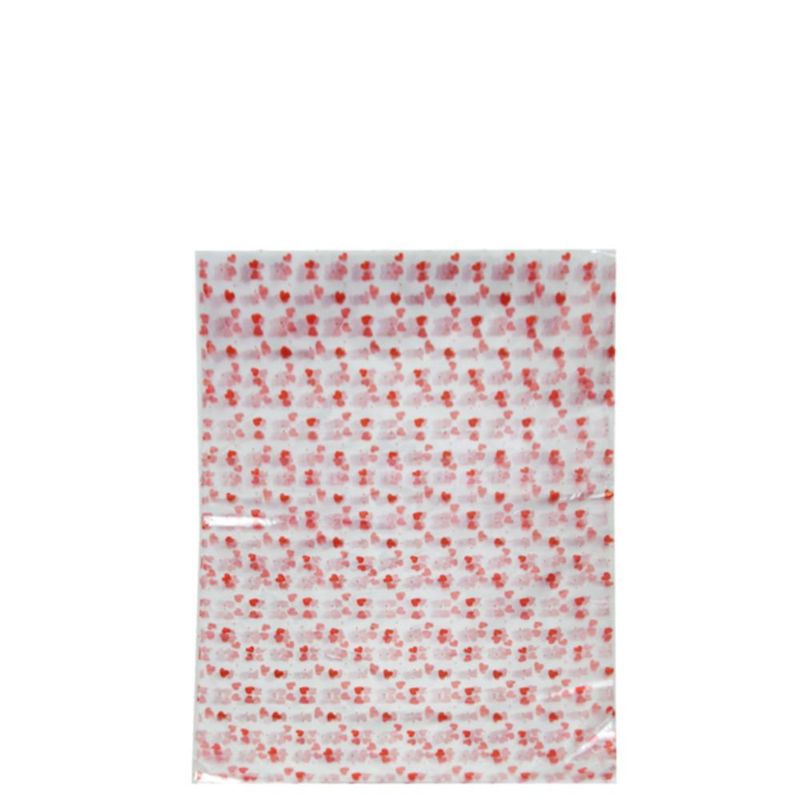 Saco-de-Polipropileno-Transparente-Love-Vermelho-15x22cm-Ref.--11300246-Cromus--50-Sacos-