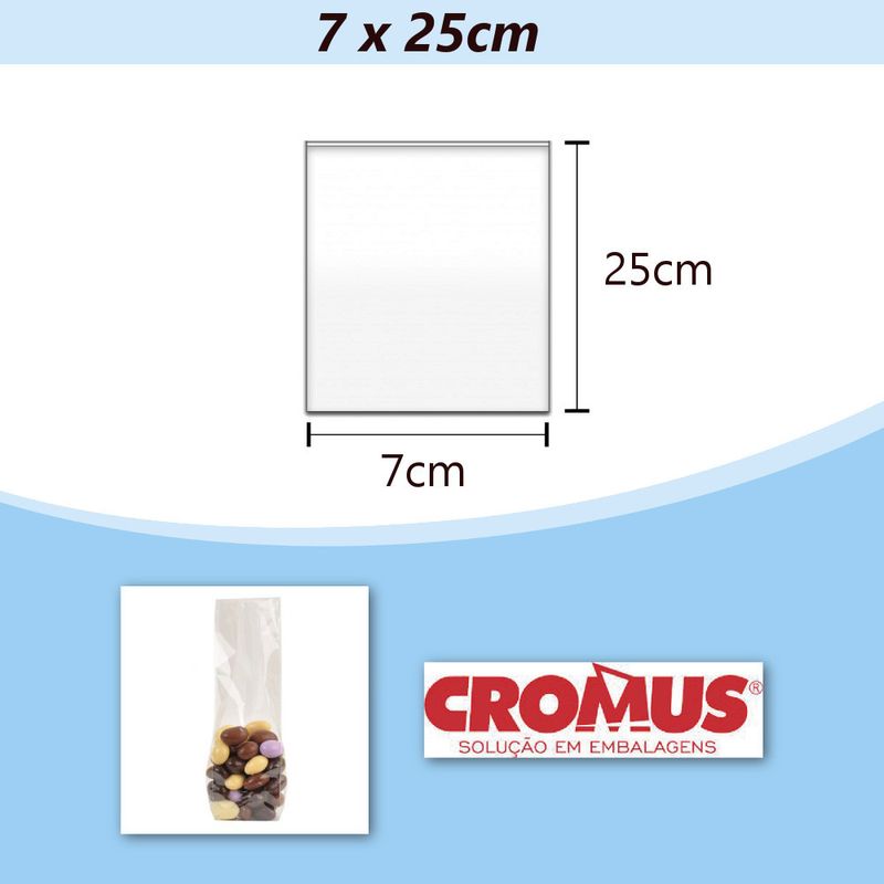 Saco-em-Polipropileno-Transparente-7x25cm-Ref.--11301028-Cromus--100-Sacos-
