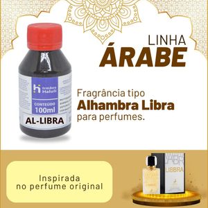 Essência AL-Libra Feminino P/ Perfumes Linha Árabe Irmãos Haluli (100ml)