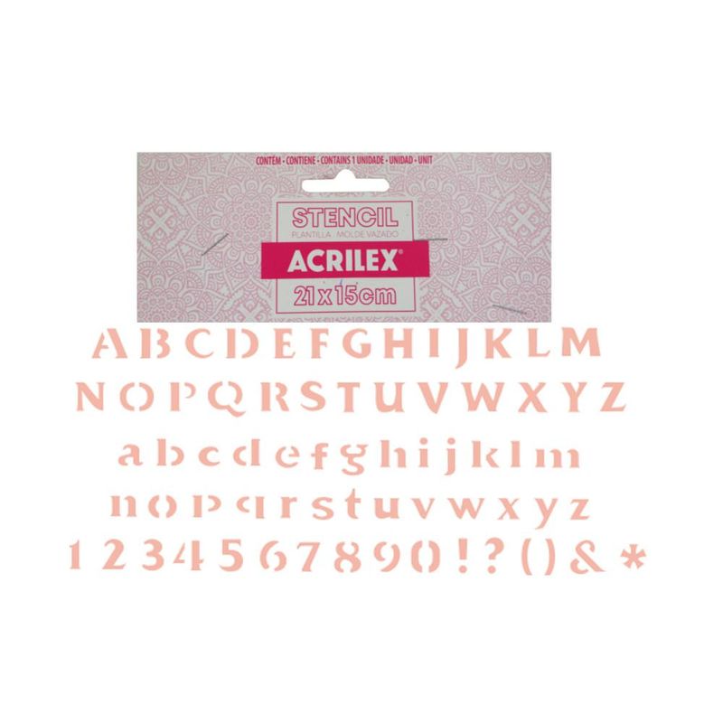 Stencil-Simples-de-Acetato-para-Pintura-250x150mm-RF1242-Alfabeto-Acrilex--01-unidade-