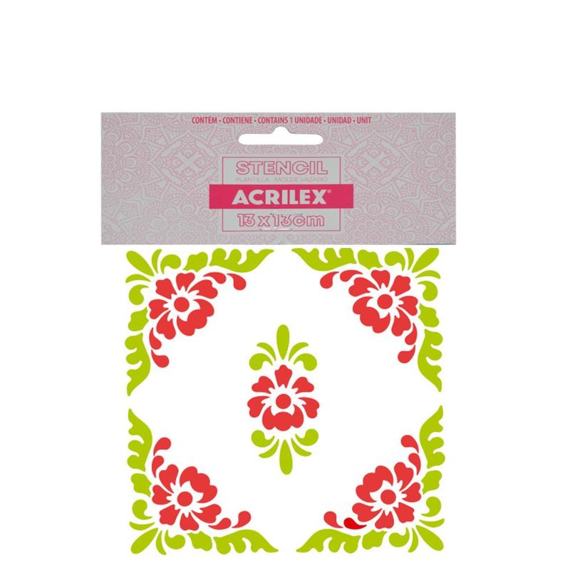 Stencil-Simples-de-Acetato-para-Pintura-130x130mm-RF1150-Borda-Acrilex--01-Unidade-