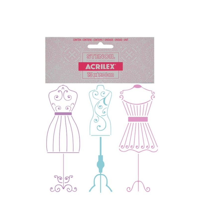 Stencil-Simples-de-Acetato-para-Pintura-130x130mm-RF1198-Manequins-Acrilex--01-Unidade-
