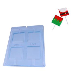 Forma de Acetato Simples Pirulito Quadrado Liso Ref. 9825 BWB (01 unidade)