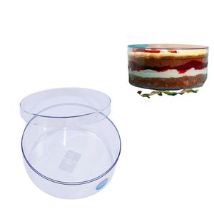 Caixa de Acrílico Cake Box Cristal Redonda C/ Tampa 1500ml Blue Star (01 unidade)