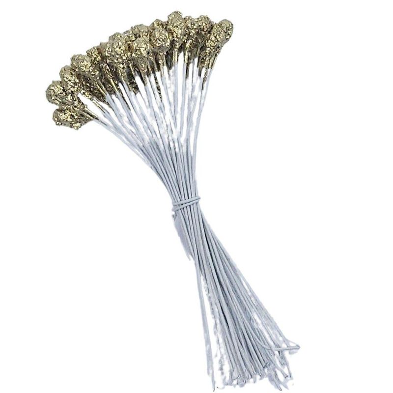 Pistilo Mini Folhinha Dourado Ref.: 139 Pistilos Primor (50 unidades)