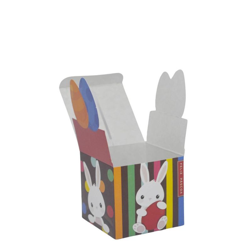 Caixa Pop-Up de Papel Cartão Páscoa Alegria na Toca 7x7x7cm Ref. 13006384 Cromus (01 unidade)
