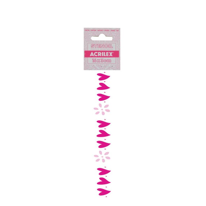 Stencil-Simples-de-Acetato-para-Pintura-160x30mm-RF1147-Coracoes-Country-Acrilex--01-unidade-