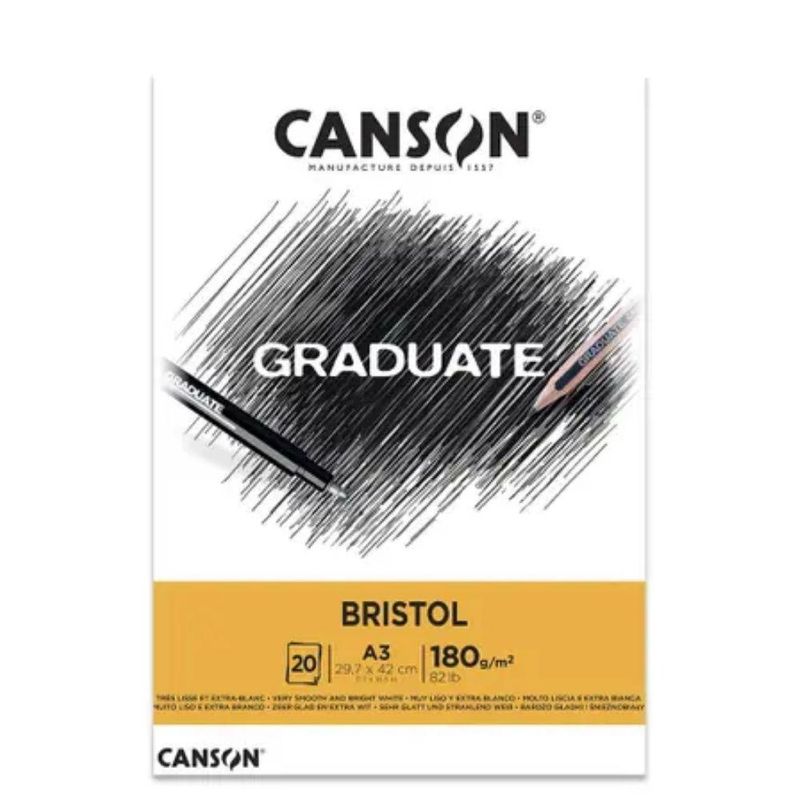 Bloco-Papel-Desenho-Graduate-Bristol-A3-297x420mm-180g-m-Canson--20-Folhas-