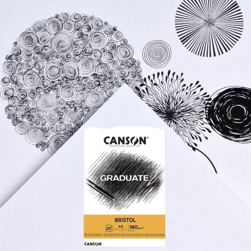 Bloco-Papel-Desenho-Graduate-Bristol-A3-297x420mm-180g-m-Canson--20-Folhas-