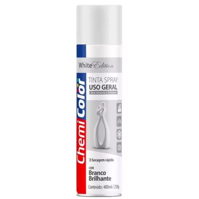 Tinta-em-Spray-Uso-Geral-Chemi-Color-Edition-Branco-Brilhante-400ml-Baston--01-unidade-