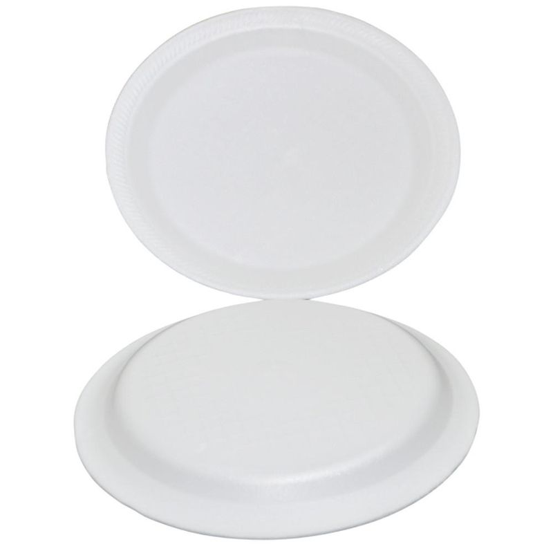 Prato-Descartaveis-de-Isopor-Raso-Branco-P--Refeicoes-Ref.-SR23-23cm-Ultratherm--100-unidades-