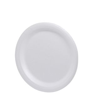 Prato Descartáveis de Isopor Raso Branco P/ Refeições Ref. SR21 21cm Ultratherm (100 unidades)
