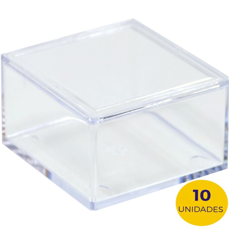 Caixinha em Acrílico 7x7x4cm Mirandinha Miniaturas (10UND)