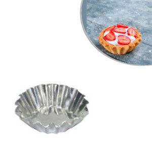 Forma de Alumínio para Torta Crespa Fundo Fixo nº1 5,5cm Caparroz (12 unidades)