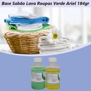 Base para Sabão Líquido Lava Roupas Verde Rende 5 Litros Fragrância Tipo Ariel 184gr Verzzon