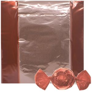 Embalagens Para Trufas e Bombons Liso Coral Ref. 12500024 14.5x15.5cm Cromus (100 unidades)