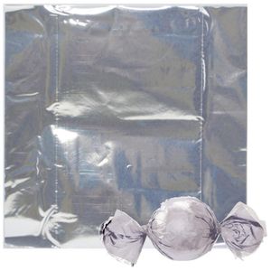 Embalagens Para Trufas e Bombons Liso Metalizado Prata Ref. 12500129 14.5x15.5cm Cromus (100 unidades)