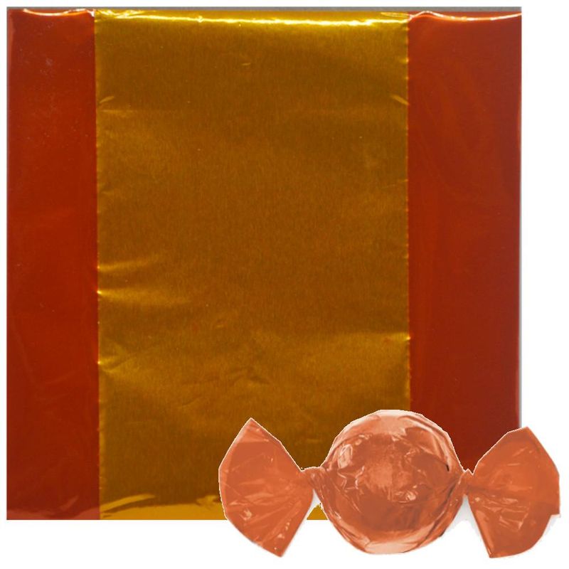 Embalagens-Para-Trufas-e-Bombons-Liso-Laranja-Ref.-027307-14.5x15.5cm-Cromus--100-unidades-