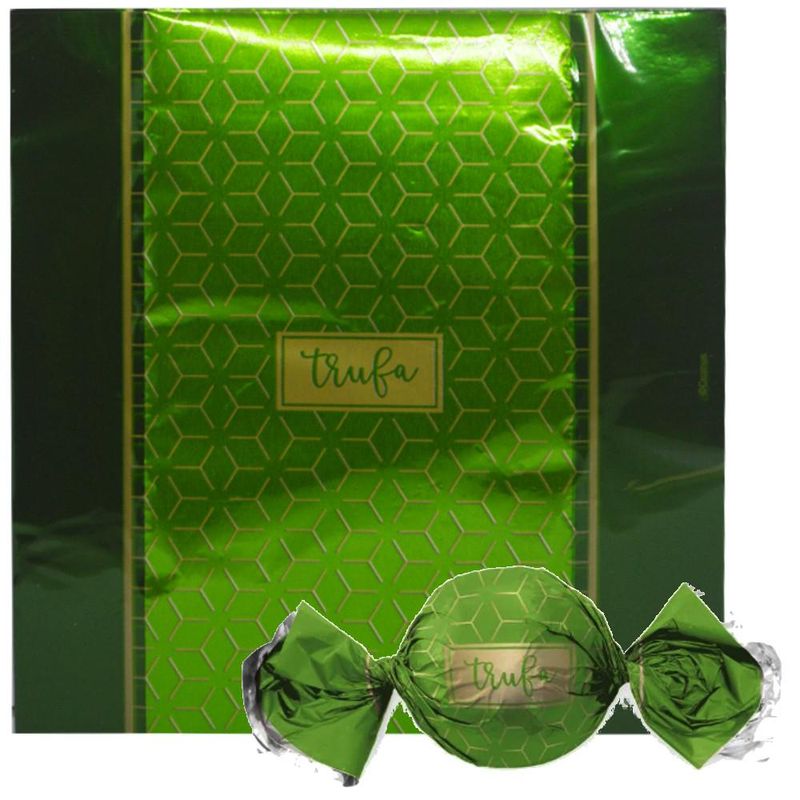 Embalagens-Para-Trufas-e-Bombons-Star-Verde-Ref.-12500155-14.5x15.5cm-Cromus--100-unidades-