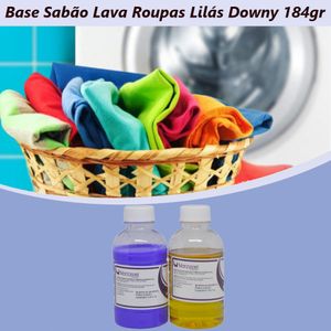 Base para Sabão Líquido Lava Roupas Lilás Rende 5 Litros Fragrância Tipo Downy 184gr Verzzon