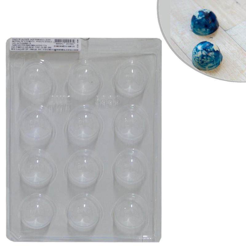 Forma-de-Acetato-Simples-Bombom-Medio-Simples-Ref.-9338-BWB--01-unidade-