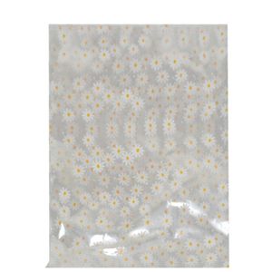 Saco de Polipropileno Transparente Margaridas 20x29cm Ref. 11300650 Cromus (50 unidades)