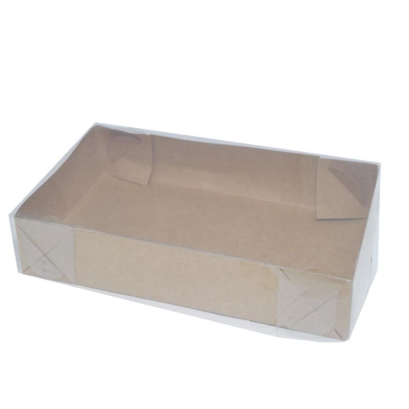 Caixa-de-Papel-Kraft-C--Tampa-Transparente-para-15-Doces-Basica-Ref.-C4664-Ideia--01-unidade-
