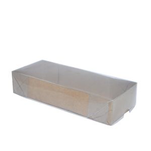 Caixa de Papel Kraft C/ Tampa Transparente para 10 Doces Básica Ref. C4662 Ideia (01 unidade)