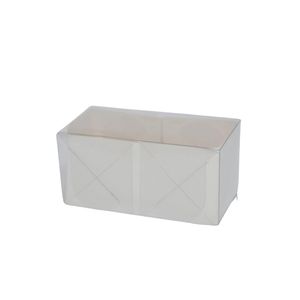 Caixa de Papel Branco C/ Tampa Transparente para 2 Doces Básica Ref. C4647 Ideia (01 unidade)