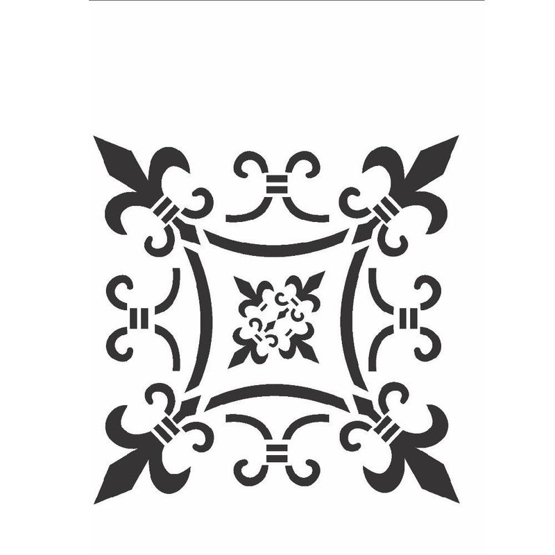 Stencil-Simples-de-Acetato-para-Pintura-15x20cm-Ref.-OPA-753-Brasao-Flor-de-Lis-OPA--01-unidade-