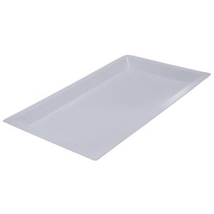 Bandeja de Plástico Retangular S/ Base P/ Decoração Branco 31x19cm Mirandinha (01 unidade)