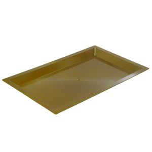 Bandeja de Plástico Retangular S/ Base P/ Decoração Dourada 31x19cm Mirandinha (01 unidade)