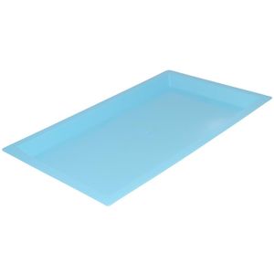 Bandeja de Plástico Retangular S/ Base P/ Decoração Azul Bebê 31x19cm Mirandinha (01 unidade)