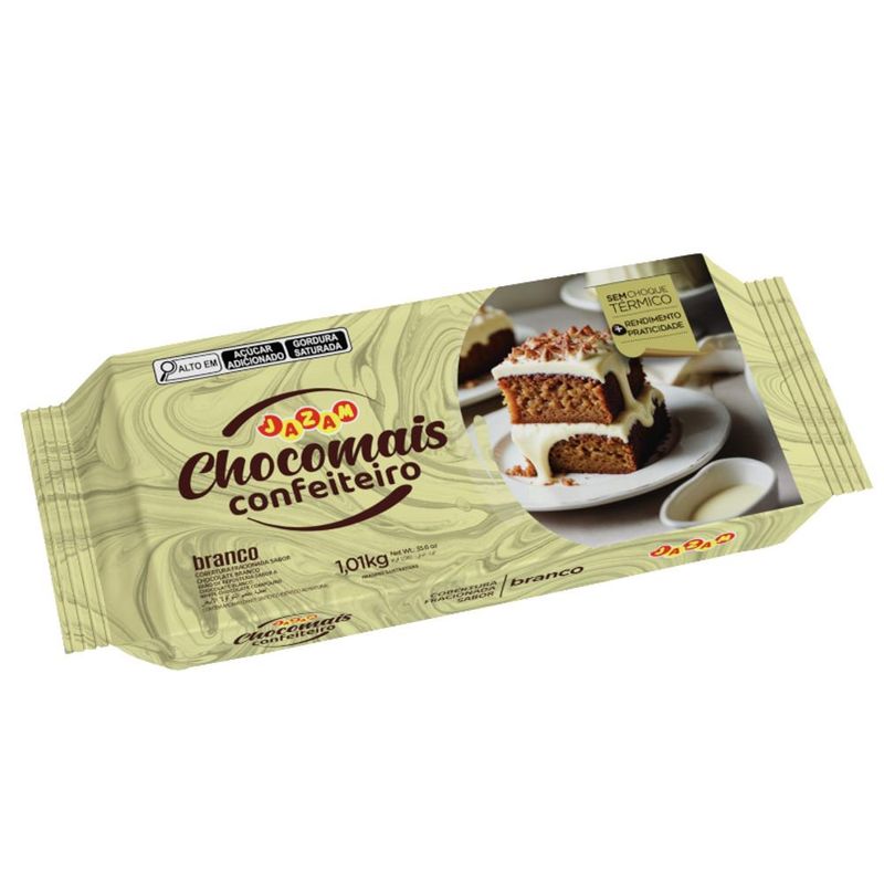 Cobertura-Fracionada-Sabor-Chocolate-Branco-Chocomais-Confeiteiro-Jazam--1.01kg-