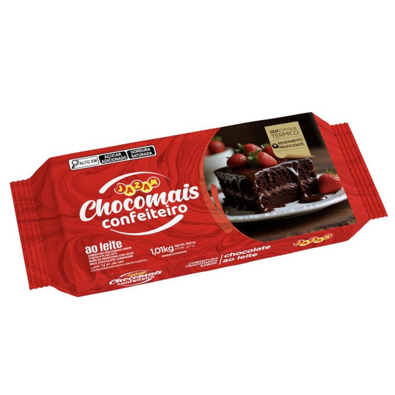 Cobertura-Fracionada-Sabor-Chocolate-ao-Leite-Chocomais-Confeiteiro-Jazam--1.01kg-