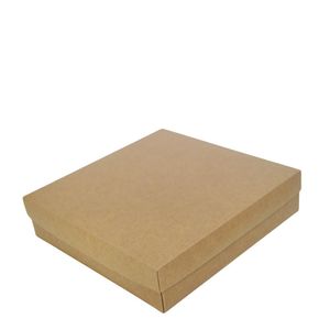 Caixa Transporte de Papel C/ Tampa S/ Berço P/ 25 Doces OFF White/Kraft Ref. C4831 Ideia (01 unidade)