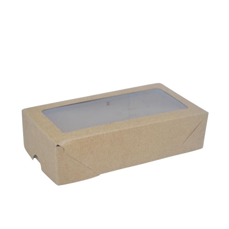 Caixa-de-Papel-Kraft-C--Visor-P--8-Doces-4x16x8cm-Ref.-C5018-Ideia--01-unidade-