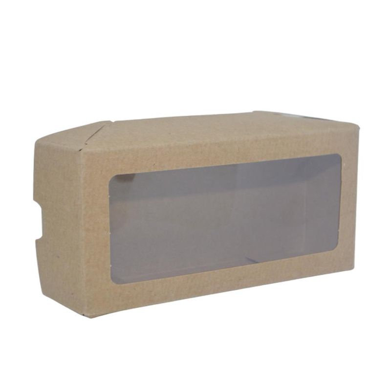 Caixa-de-Papel-Kraft-C--Visor-P--8-Doces-4x16x8cm-Ref.-C5018-Ideia--01-unidade-