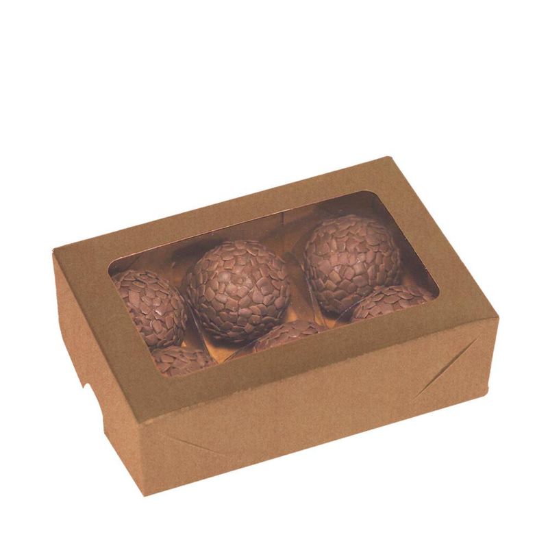 Caixa-de-Papel-Kraft-C--Visor-P--6-Doces-12x8x4cm-Ref.-C5017-Ideia--01-unidade-
