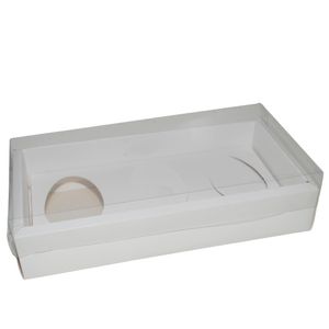 Caixa de Degustação C/ Moldura P/ Ovo de 3 x 100gr Branca Páscoa Essencial Ref. C5320 Ideia (01 unidade)