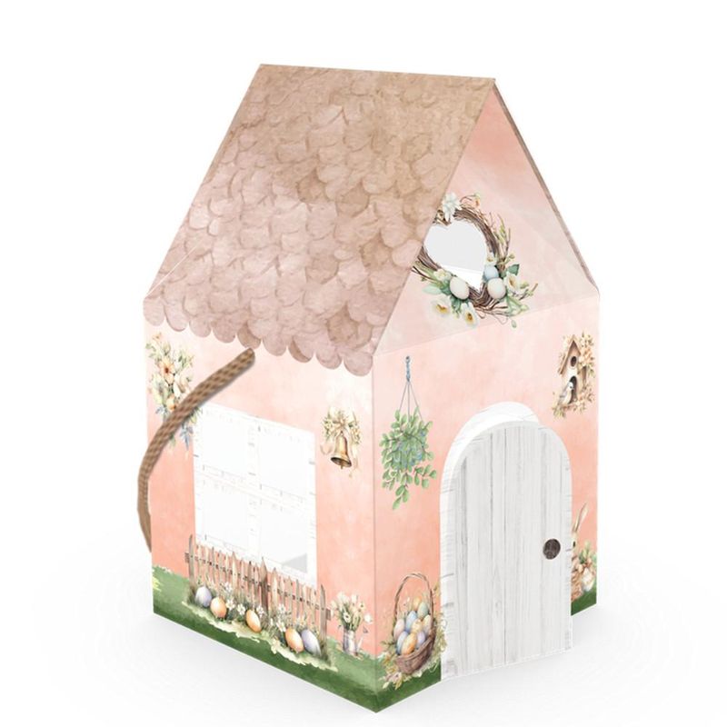 Caixa Casa C/ Alça Coelhinho Encantado 10x10x17cm Ref. C5410 Ideia (01 unidade)